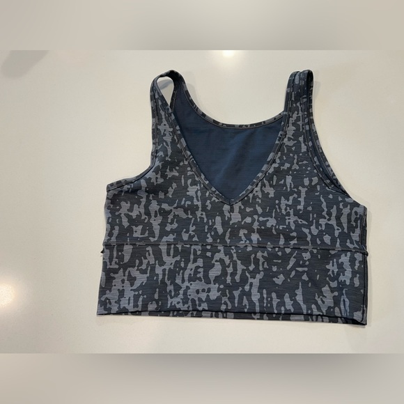 Lululemon Power Pivot Gray Camo Tank Top Size 10 - Picture 8 of 8